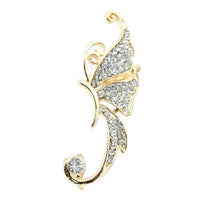 New Women's Fashion Butterfly Wings Shape Left Ear Clip Clamp Earrings For Summer, Spring, Winter Seasons - sparklingselections