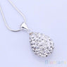 Shiny Silver Plated Crystal Rhinestone Water Drop Necklace