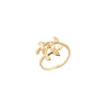 Gold Plated Double Leaf Rings for women