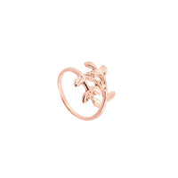 Gold Plated Double Leaf Rings for women