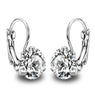 Super Flash Big Crystal Stone silver plated Earing