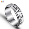 Stainless Steel Silver Plated I Lover Jesus Ring