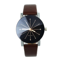 Women Leather Strap Hour Ladies Quartz Wrist Watch - sparklingselections