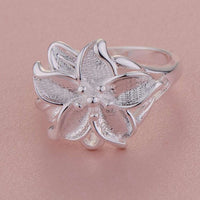 Silver Plated Leaf Ring for Women