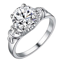 Zircon Trendy  Silver Plated Ring - sparklingselections