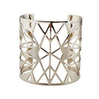 Geometric Hollow Charm Open Bangles For Women - sparklingselections