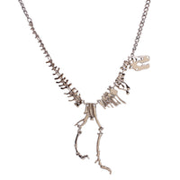 Punk Style Gothic Tyrannosaurus Rex Skeleton Dinosaur Pendant Necklace
