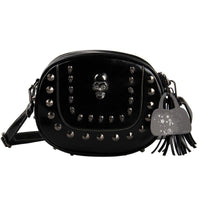 Rivet Skull Tassel Women Messenger Bag - sparklingselections