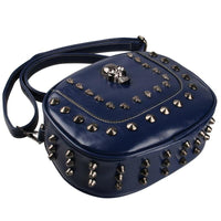 Rivet Skull Tassel Women Messenger Bag - sparklingselections