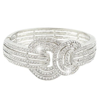 Crystal Large Oval Drop Bridal Bangle Bracelet For Women - sparklingselections