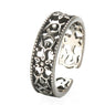 Silver Hollow Out Vintage Retro Boho Bohemia Rings for Women (Adjustable)