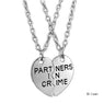 Friendship Jewelry Silver plate Pendant couple Necklace For Best Friend