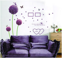 Purple Dandelion romance decoration Wall Stickers