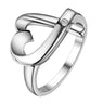 Heart Silver Plated Fashion Ring for Women