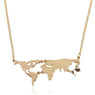 World Map Combination Pendant Necklace For Women