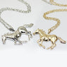 Luxury Running Horse Pendant Necklace for Women