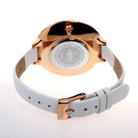 New Fashion Women Pink Leather Strap Casual Wrist Watch - sparklingselections