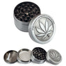 Stainless Steel Coin Shape Herb Pattern Cigar Magnetic Pack