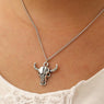 Steampunk Bull Head Skull Pendant Necklace