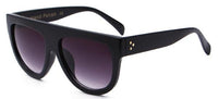 Women  Flat Top Shield Sunglasses - sparklingselections