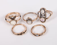 5PCS/Set Vintage Bohemian Retro Color Ring for Women