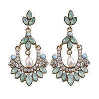 Women Flower Chandelier Earrings - sparklingselections