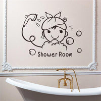 Shower Room Decoration Bathroom Wall Stickers - sparklingselections