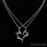 Alloy Heart Magic Wand Pendant Necklace for Women