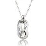 Mother And Her Child Silver Plated Pendant Necklace for Women