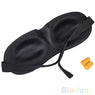 Black Sleeping Eye Mask Blindfold with Earplugs 1 PC