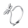 Silver Plated Dragonflies Opening Female Ring