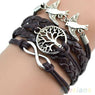 Love Friendship Leather Cuff Bracelet Bangle