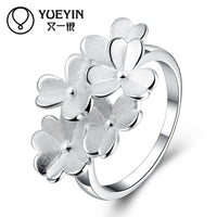 Silver Plated Flower shape Ring for Women - sparklingselections