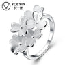 Silver Plated Flower shape Ring for Women