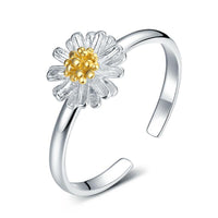 Flower Shape Silver Plated Finger Ring For Women - sparklingselections