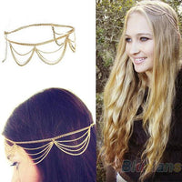 Womens Tassel Metal Head Band Headpiece - sparklingselections