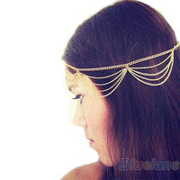 Womens Tassel Metal Head Band Headpiece - sparklingselections