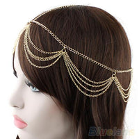 Womens Tassel Metal Head Band Headpiece - sparklingselections