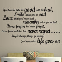 Smile When You Are Sad Living Room Wall Decal Stickers - sparklingselections