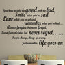 Smile When You Are Sad Living Room Wall Decal Stickers