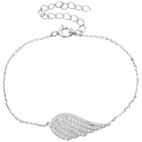 Sterling Silver Angel Bridal Bracelet - sparklingselections