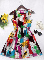 New Summer Women Casual Print Sleeveless Dress size sml - sparklingselections