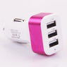Triple USB Universal Car Pink Charger Adapters
