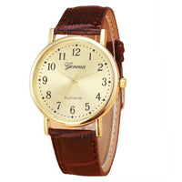 Leather Luxury Analog Quartz Wrist Watch - sparklingselections