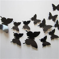 PVC 3D DIY Butterfly Home Decor Wall Stickers 12 Pcs/Lot