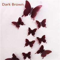 PVC 3D DIY Butterfly Home Decor Wall Stickers 12 Pcs/Lot