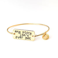 "My Story Isn't Over Yet" Bangle Bracelet For Women's Fashion Wedding Engagement Bracelet Jewelry Accessory For Gifts - sparklingselections
