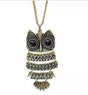 Bohemia Ancient Bronze Owl Pendant Necklace