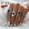 5 PCS Antique Alloy Turkish Vintage Ring for Women