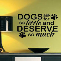 Vinyl Pet Dog Wall Stickers for Living Room